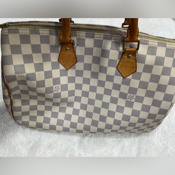 Louis Vuitton Speedy 30 Damier Azur Boston Back Checkered Pattern. Made in USA - Picture 6 of 17